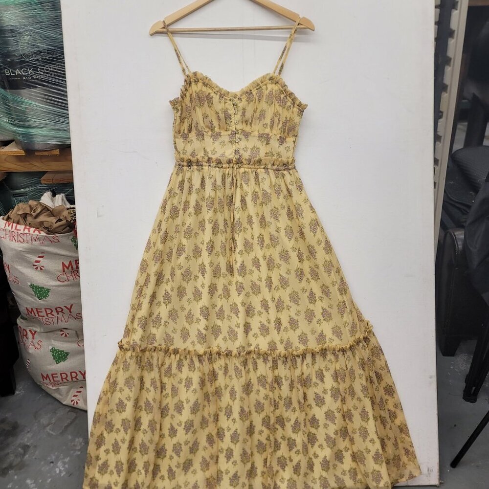 Patrons of Peace Yellow Floral Maxi Dress Size Medium boho - Picture 12 of 12